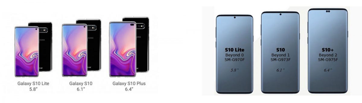 Comparison of Samsung S10 mobile phones - Galaxy S10 Lite, Galaxy S10 and Galaxy S10+